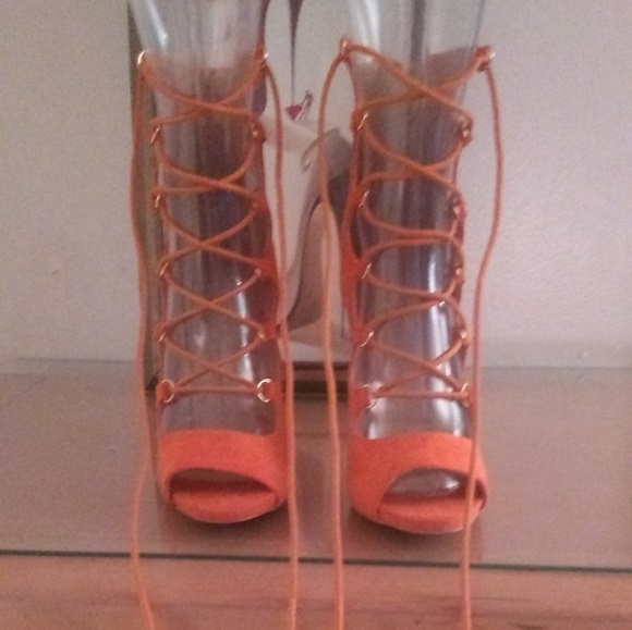 Shoes - Outrageous Orange Sandals!.